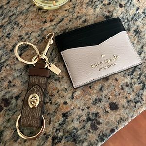 Kate Spade Card Holder & Coach Keychain